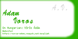adam voros business card